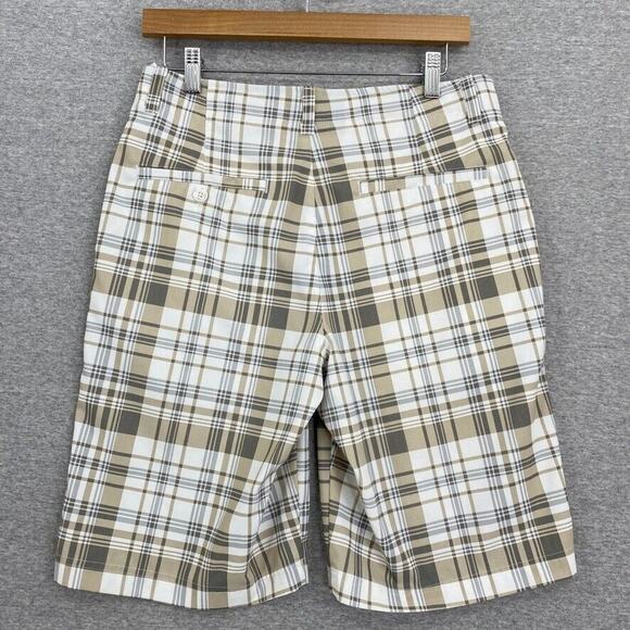 Ben Hogan Shorts Mens 30 Golf Brown Plaid Slash Pockets Activewear Stretch Chino - Picture 4 of 12